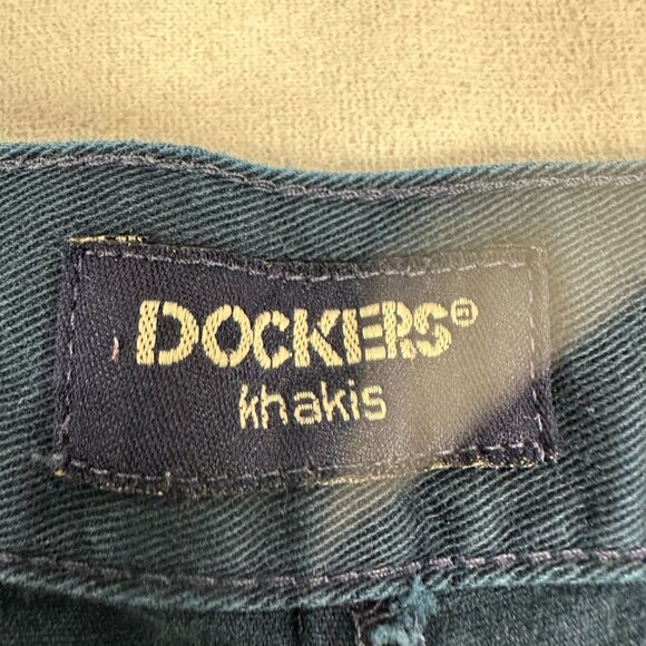 Dockers Mens Pleated Chino Pants No Wrinkles Relaxed Fit W34 L29 Navy Blue - Picture 3 of 6